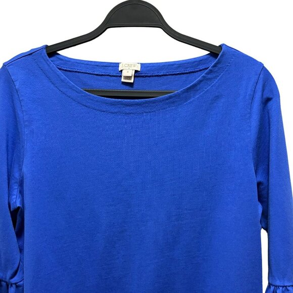 J. Crew Womens Blue 3/4 Bell Sleeve Top Size M - Picture 3 of 8